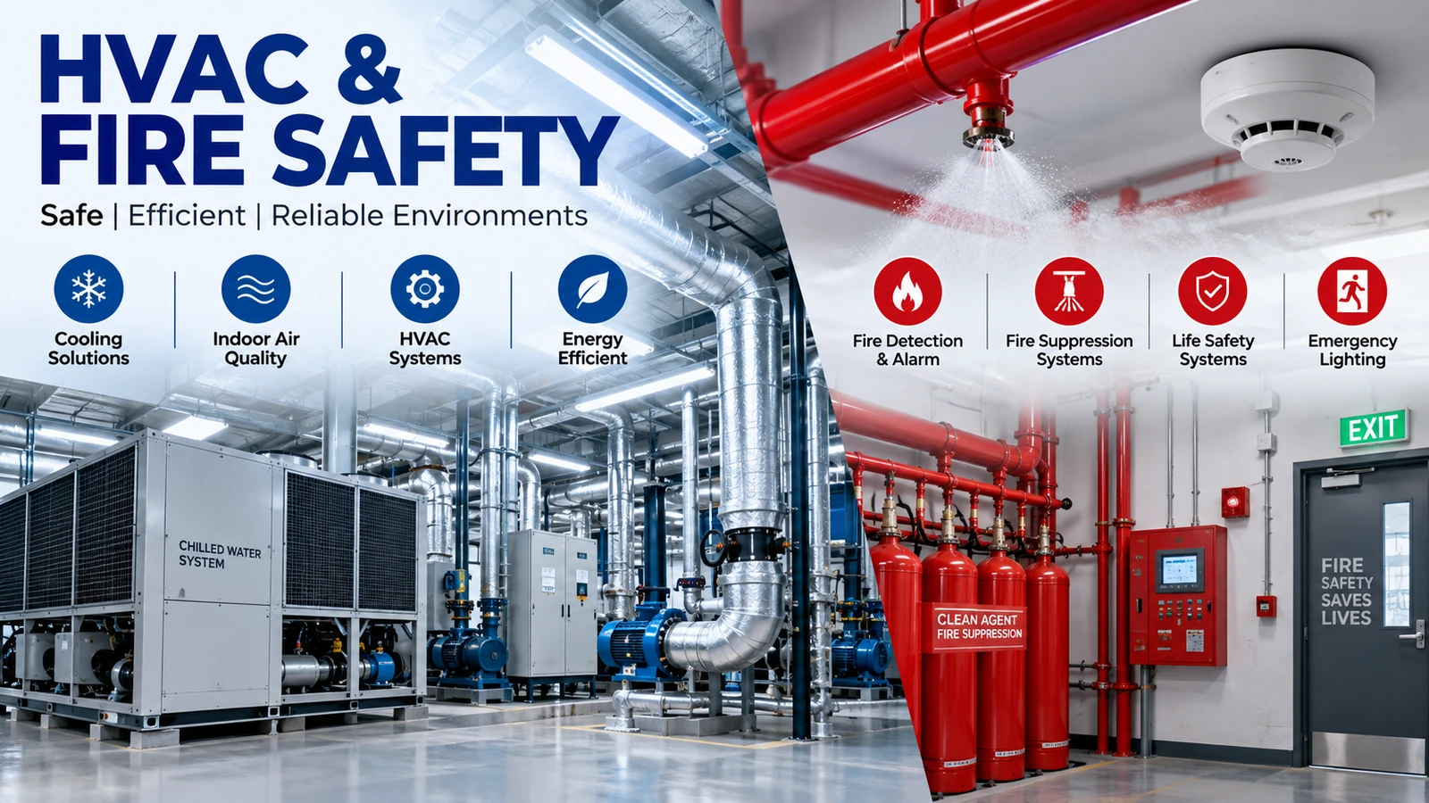 HVAC and fire safety infographic.
