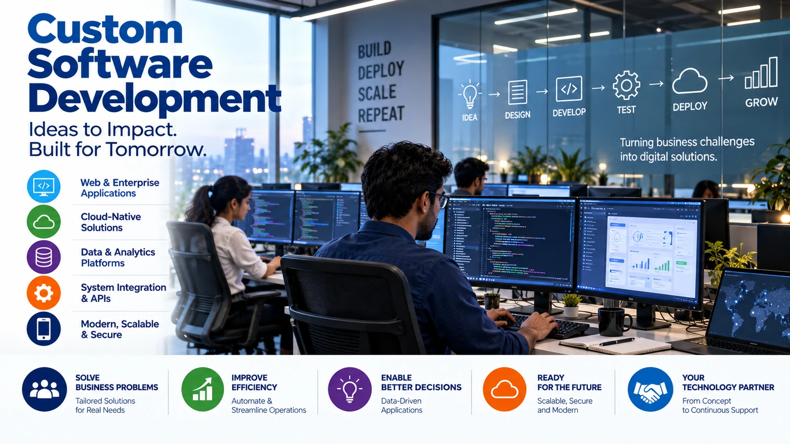 Software and applications infographic.
